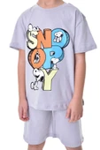 SNOOPY Baskılı 2'li Şort - T-Shirt Çocuk Takım thumbnail 4