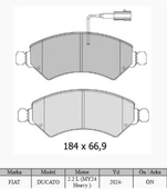 ÖN FREN BALATASI FIAT DUCATO 24 2.2D MTJ - 1
