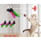 Vantuzlu Kedi Oyuncağı - Fare Yakalama Oyuncağı - 4
