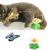 Pilli Hareketli Dönen Kelebek Kedi Oyuncağı Catch Butterfly - 1