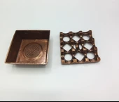 Döküm Kare Küllük Bakır 8cm - 2