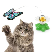 Pilli Hareketli Dönen Kelebek Kedi Oyuncağı Catch Butterfly - 5