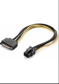 Sata Power 15 Pin (Erkek) To 6 Pin Atx (Erkek) Power Kablo - 3