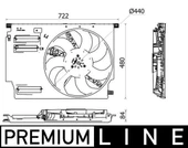 KOMPLE FAN 600 W 12 V BMW F45 F48 F39 MINI F60 PREMIUM LINE - 1