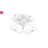 TEKA ExactFlame Gazlı Ocak 60 cm GZC 64320 XBC - 11