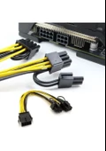 8 pin PCIE erkek to 6+2 dual PCI-E GPU power kablo - 3