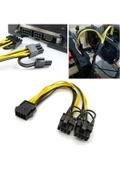 8 pin PCIE erkek to 6+2 dual PCI-E GPU power kablo - 4