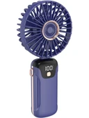 BATUR Taşınabilir Mini El Fanı 5 Ayarlı LED Ekranlı Mini El Tipi Hızı Sessiz Çalışma SL608 - MOR - 1