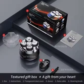 RQ518 Günlük  Tıraş Makinesi Kel Kafa Sakal ve Baş Tıraşı İçin, 5 Başlıklı, USB Şarjlı, Su Geçirmez - 1