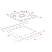 TEKA Vitroseramik Ocak 90 cm TR 951 - 3