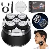 RQ518 Günlük  Tıraş Makinesi Kel Kafa Sakal ve Baş Tıraşı İçin, 5 Başlıklı, USB Şarjlı, Su Geçirmez - 2