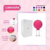Silikon Vakumlu Cam Yüz Masaj Kupası No:2 Pembe - 1