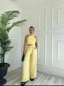 Kadın Keten Takım Sarı - 3