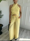 Kadın Keten Takım Sarı - 4