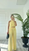 Kadın Keten Takım Sarı - 6
