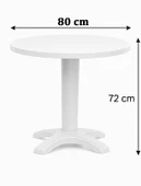 80 CM Plastik Yuvarlak Bahçe-Balkon Masası - 1