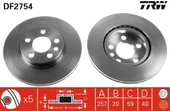 ÖN FREN AYNASI EXPERT 96- JUMPY 95- SCUDO 96- 1.6i-1.9D-2.0HDİ HAVALI 257x20x5DL - 1