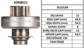 MARŞ DİŞLİSİ 11 DİŞ-9 KANAL ZEN 1023 PEUGEOT-CITROEN-RENAULT PARTNER-BERLINGO-P405D VOLVO JPX JEEP - 1