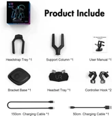 Oculus Quest 2 için AMVR VR Kulaklık Standı Şarj İstasyonu - 7