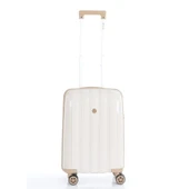 MÇS Bavul Büyük ve Kabin 2li Set Kırılmaz Silikon Valiz V305 Kemik/Şampanya thumbnail 8