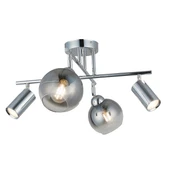 Kero 2+2 Antık Krom Plafonyer ve Camlı Sarkıt Avize - 1