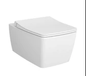 VitrA Metropole Rim-Ex Kanlasız Asma Klozet + Duroplast Slim Yavaş Kapanan Klozet Kapağı SET thumbnail 5
