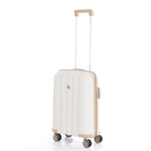 MÇS Bavul Büyük ve Kabin 2li Set Kırılmaz Silikon Valiz V305 Kemik/Şampanya thumbnail 6