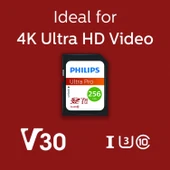 Philips 256GB SD Kart | Ultra Pro | V30 – UHS-I U3 – 4K Performansı - 4
