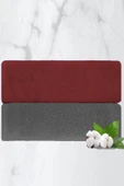 2 li Lüks El Yüz Havlu Seti 50x90 Cm %100 Pamuklu Gramajlı Grinja - 2