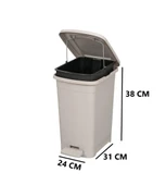 Omnipazar ELF-İ343 Slim Pedallı Plastik Çöp Kovası İç Kovalı 15 lt - 4