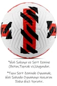 Kırmızı Yeni Desenli Futbol Topu 4 Astarlı No:5 480 Gr + Pompa Hediyeli X507 - 3