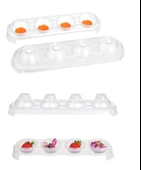 Silikon Tabanlı 4 Bölmeli Şeffaf Buz Kalıbı Yuvarlak Buzluk - 4