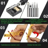 TechTic Sıcaklık Ayarlanabilir Seramik Rezistörlü 60w Havya Lehim Makinesi Full Set Digital LCD Ekran thumbnail 5