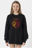25 Şampiyonluk Yine Biz Siyah Kadın 2ip Sweatshirt thumbnail 1