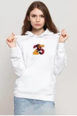25 Aslan Beyaz Kadın 3ip Kapşonlu Sweatshirt thumbnail 1