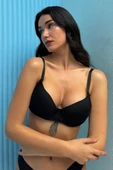 ASM1313 Kadın Siyah A Plus Comfort Mikro Kumaş Destekli Sütyen (161) - 4