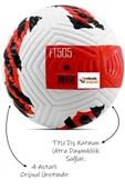 Kırmızı Yeni Desenli Futbol Topu 4 Astarlı No:5 480 Gr + Pompa Hediyeli X507 - 2