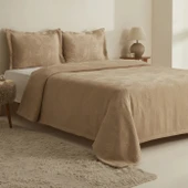 Karaca Home Olivia Çift Kişilik Yatak Örtüsü Seti Bej - 2