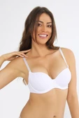 ASM1314 Kadın Beyaz A Plus Comfort Mikro Kumaş Destekli Sütyen (161) - 1