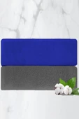 2 li Lüks El Yüz Havlu Seti 50x90 Cm %100 Pamuklu Gramajlı Grinja - 8