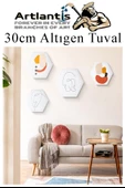 Altıgen Tuval 30 cm 2 Adet Arkadan Zımbalı Astarlı Resim Tuvali Akrilik Boya Yağlı Boya Altıgen Şekil Tuval Ressam Sanat - 5