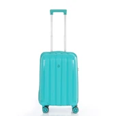 MÇS Bavul Büyük ve Kabin 2li Set Kırılmaz Silikon Valiz V305 CamGöbeği thumbnail 2