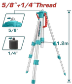 Total TLLT01152 Lazer Distomat Hizalama için Tripodv - 1