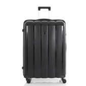 MÇS Bavul Büyük ve Kabin 2li Set Kırılmaz Silikon Valiz V305 Siyah thumbnail 2