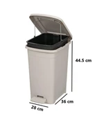 Omnipazar ELF-İ342 Slim Pedallı Plastik Çöp Kovası İç Kovalı 25 lt - 2