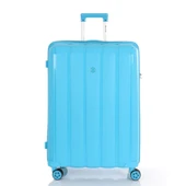 MÇS Bavul Büyük ve Kabin 2li Set Kırılmaz Silikon Valiz V305 AçıkMavi thumbnail 2