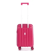 MÇS Bavul Büyük ve Kabin 2li Set Kırılmaz Silikon Valiz V305 Fuşya - 7
