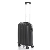 MÇS Bavul Büyük ve Kabin 2li Set Kırılmaz Silikon Valiz V305 Siyah thumbnail 6