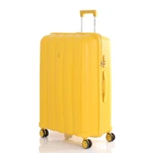 MÇS Bavul Büyük ve Kabin 2li Set Kırılmaz Silikon Valiz V305 Sarı thumbnail 5