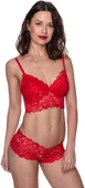 ASM1316 Kadın 2 Lİ Kırmızı Kapsız Dantel Bralet Şortlu Takım 6510 thumbnail 5